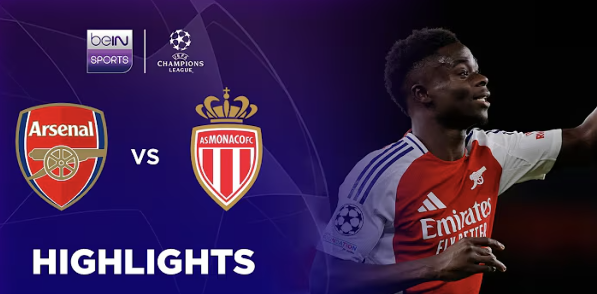 Arsenal 3-0 Monaco | Champions League 24/25 Match Highlights